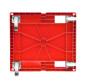 Preview: ROLLPLATTE 820x715 RAL 3000 rot